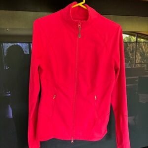 Zella Zip Front Jacket Bright Coral Size M